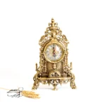 ساعت و شمعدان برنزی کد1613