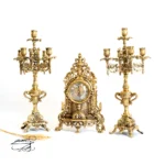 ساعت و شمعدان برنزی کد 1616