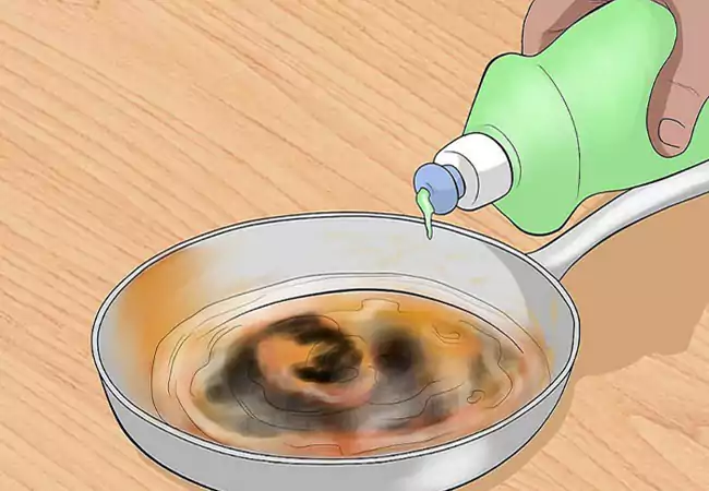 تمیز کردن ظروف استیل سوخته