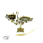 اجیل خوری برنز و چینی طلاکوب کد 1412