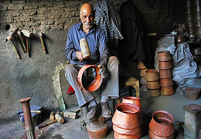 تاریخچه ظروف مسی در ایران