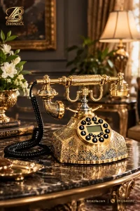 تلفن برنزی آنتیک و لوکس برای دکوراسیون منزل | برنزیلا